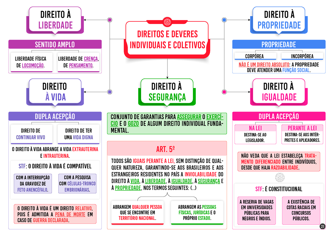 21 - DIREITOS E DEVERES INDIVIDUAIS E COLETIVOS